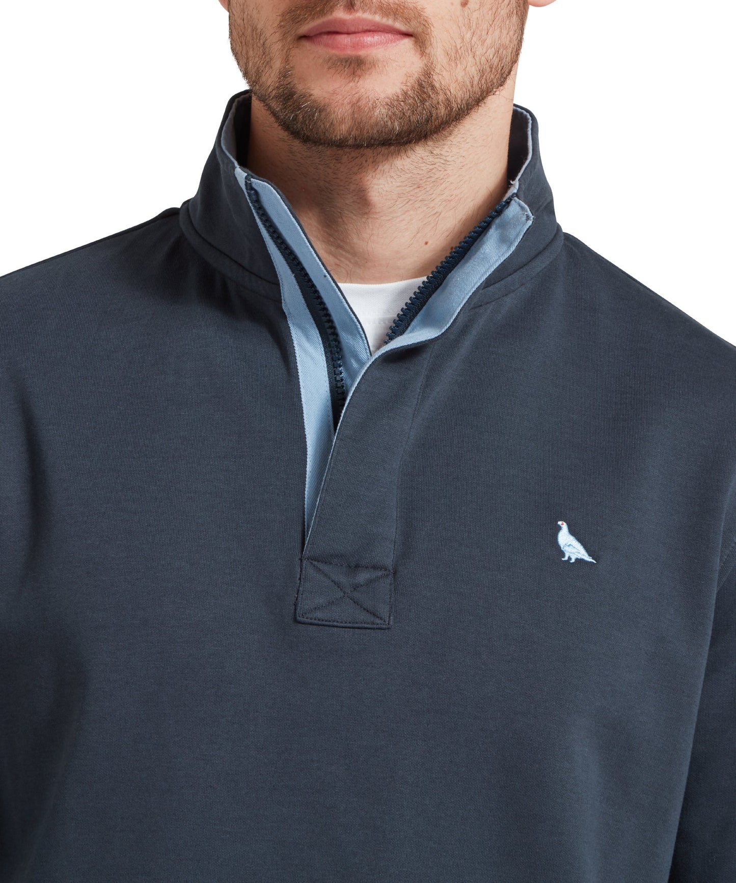 Schoffel Mens Countrywear, the Branscombe Cove Sweatshirt in Dark Blueberry