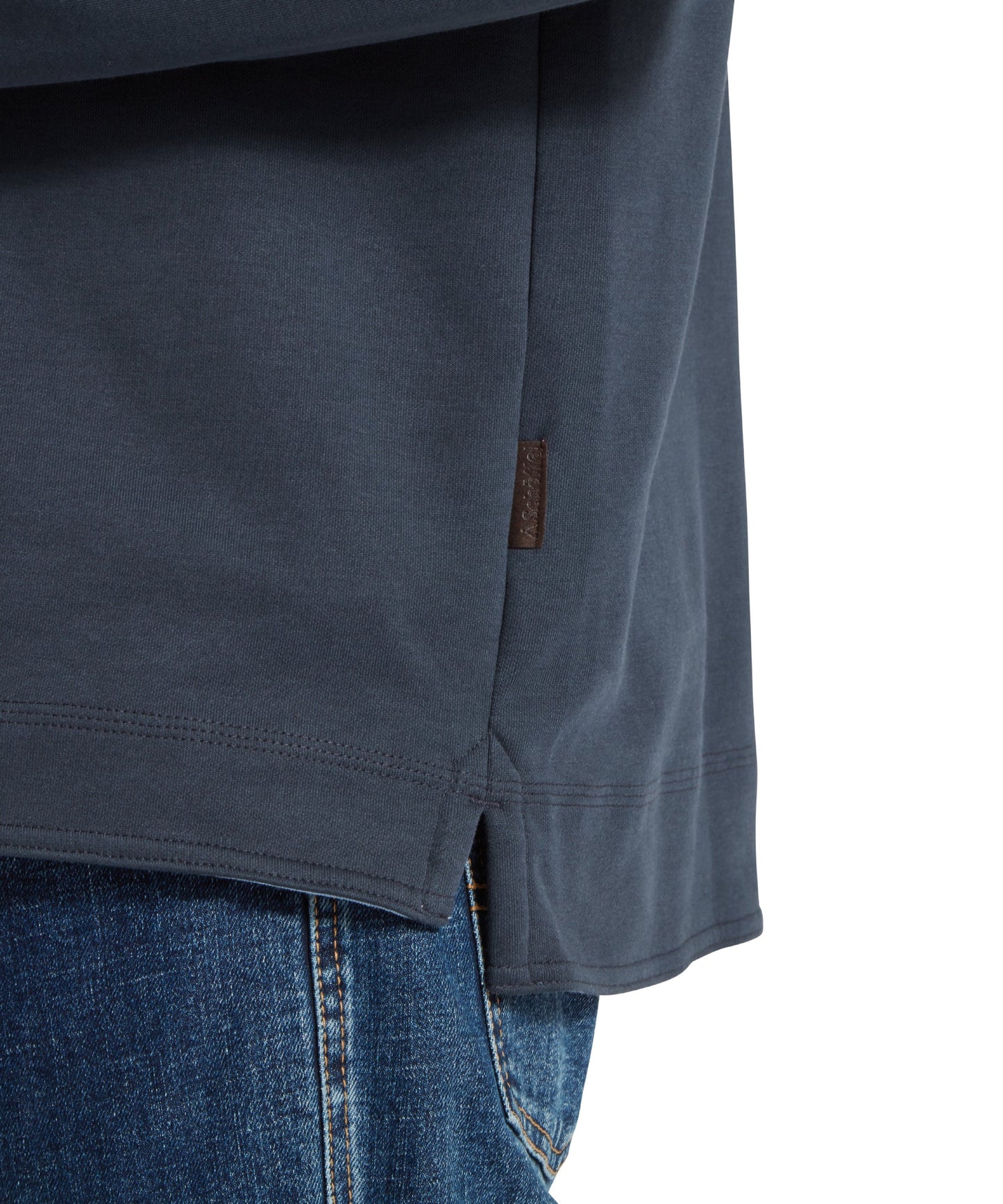 Schoffel Mens Countrywear, the Branscombe Cove Sweatshirt in Dark Blueberry