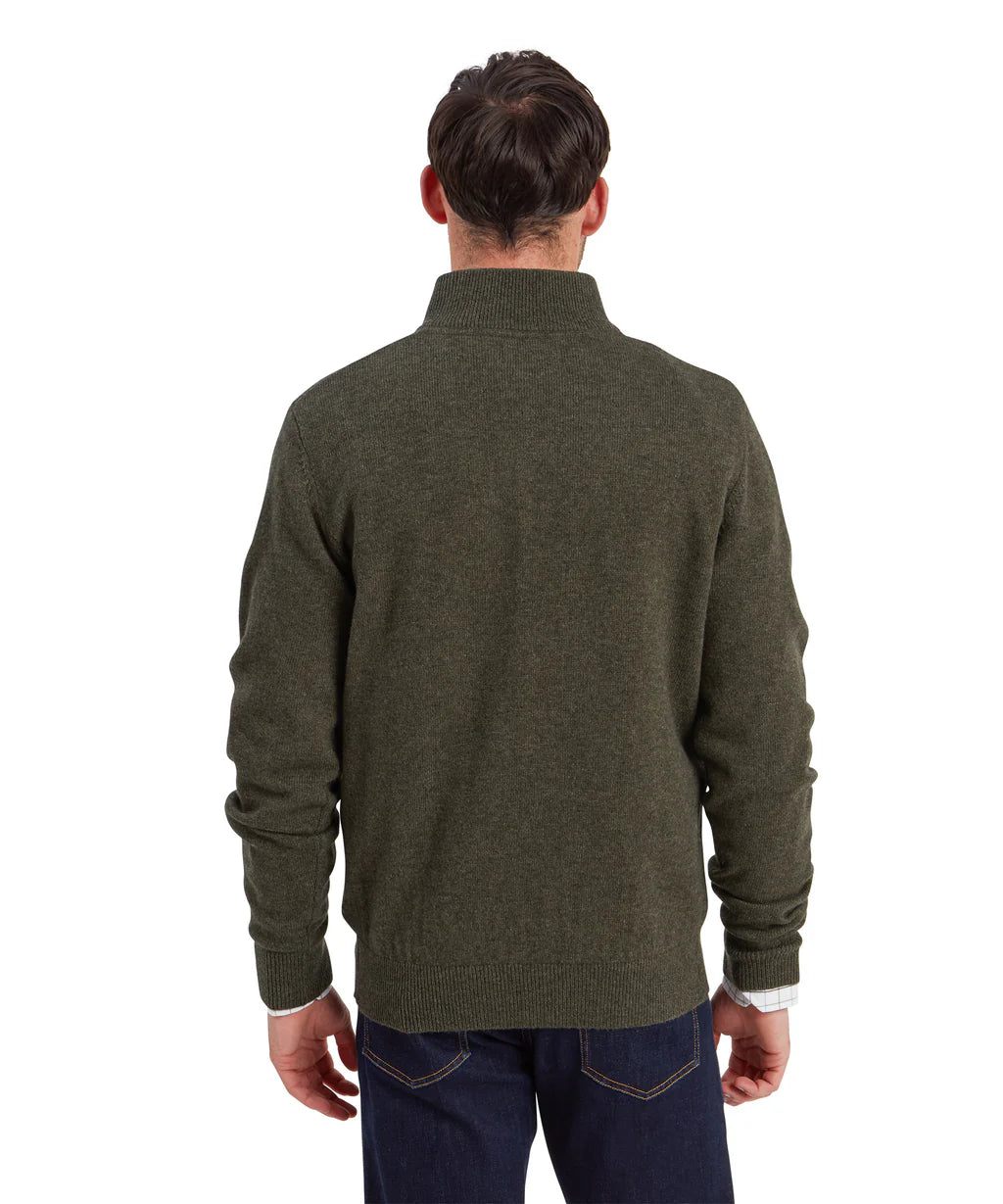 Schoffel, Calton Cotton Cashmere 1/4 Zip Jumper - (Loden Green)