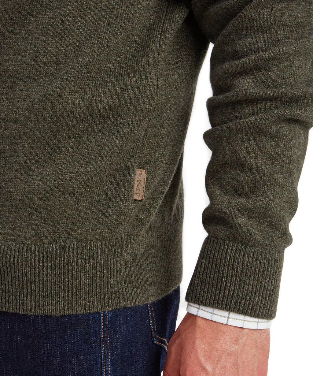 Schoffel, Calton Cotton Cashmere 1/4 Zip Jumper - (Loden Green)