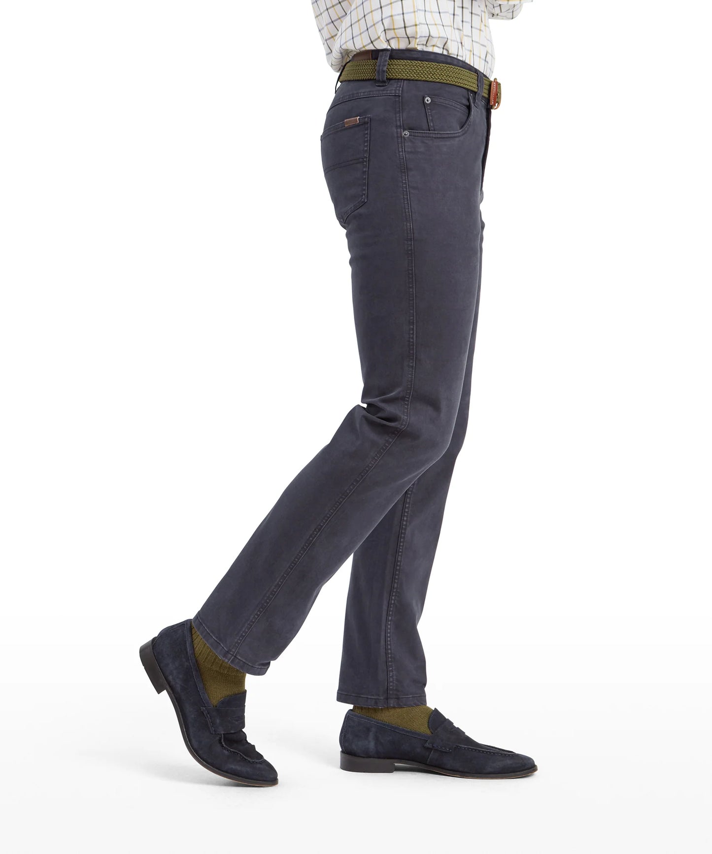 Schoffel Mens Countrywear, the Canterbury 5 Pocket Jean in Charcoal