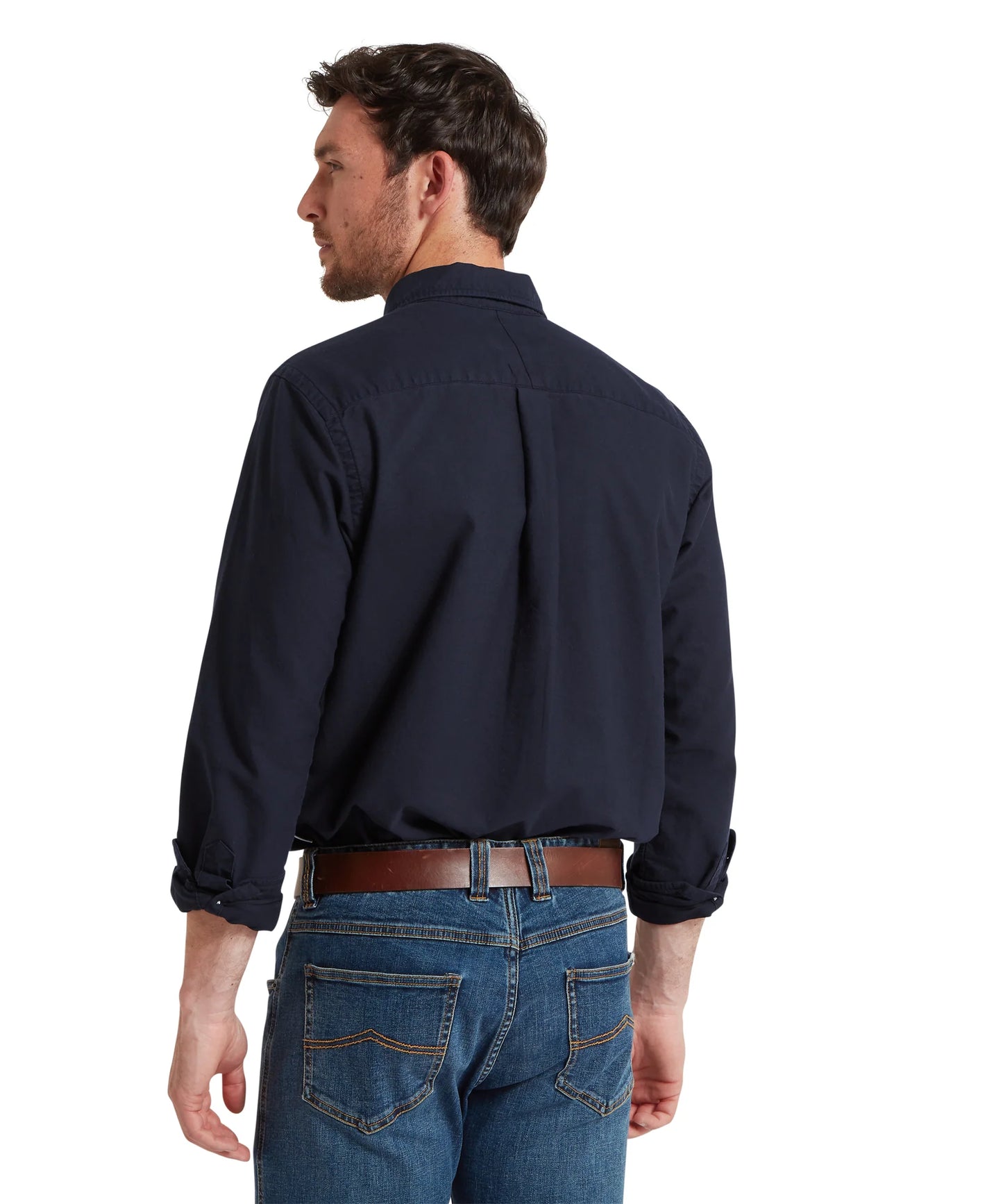 Schoffel Mens Countrywear, the Cavendish Oxford Shirt in Navy
