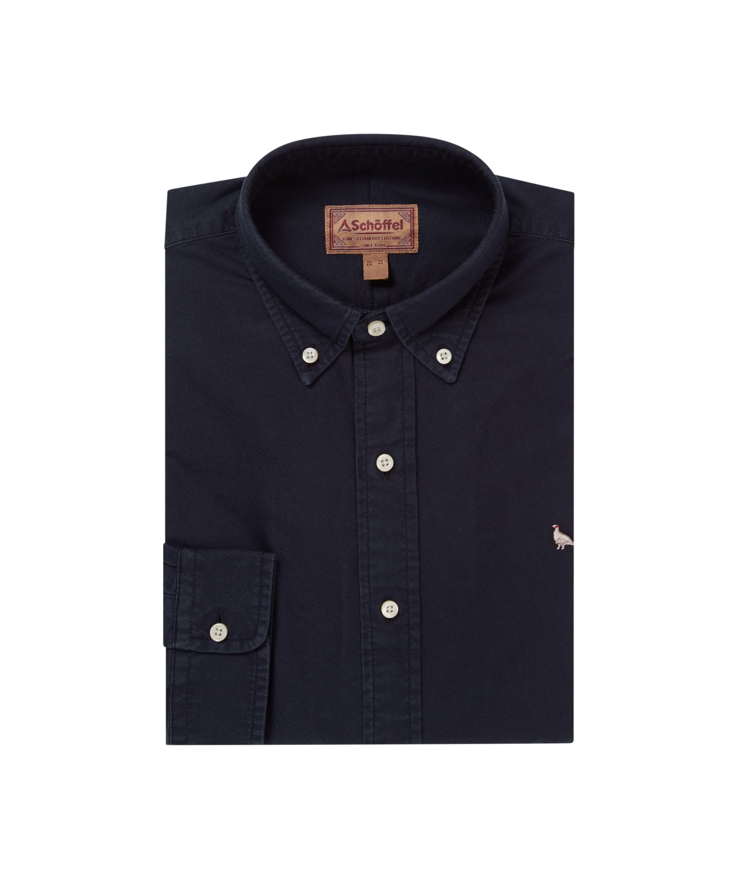 Schoffel Mens Countrywear, the Cavendish Oxford Shirt in Navy