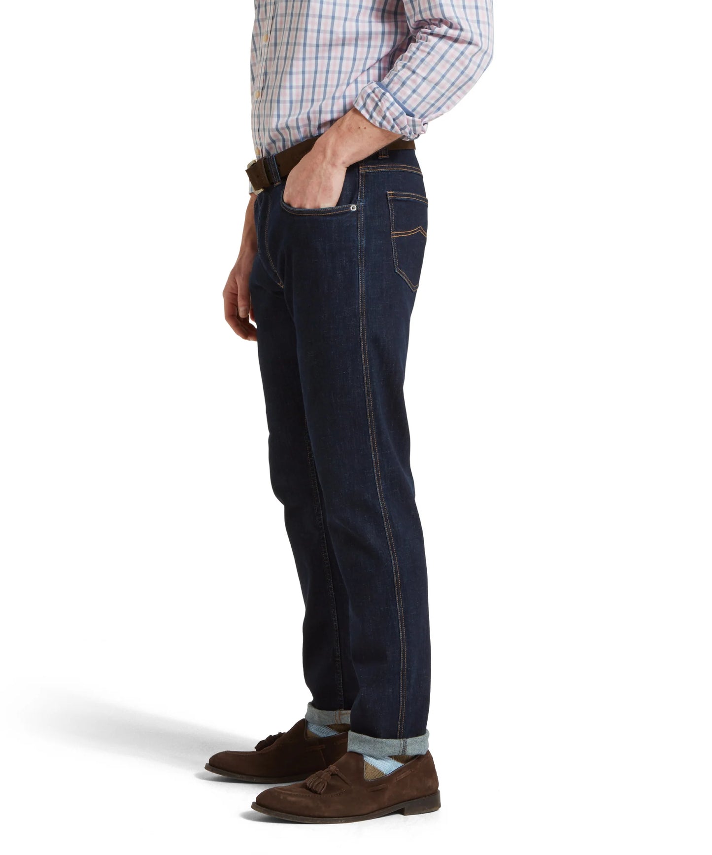 Schoffel Mens Countrywear, the Chiltern Jean in Dark Denim