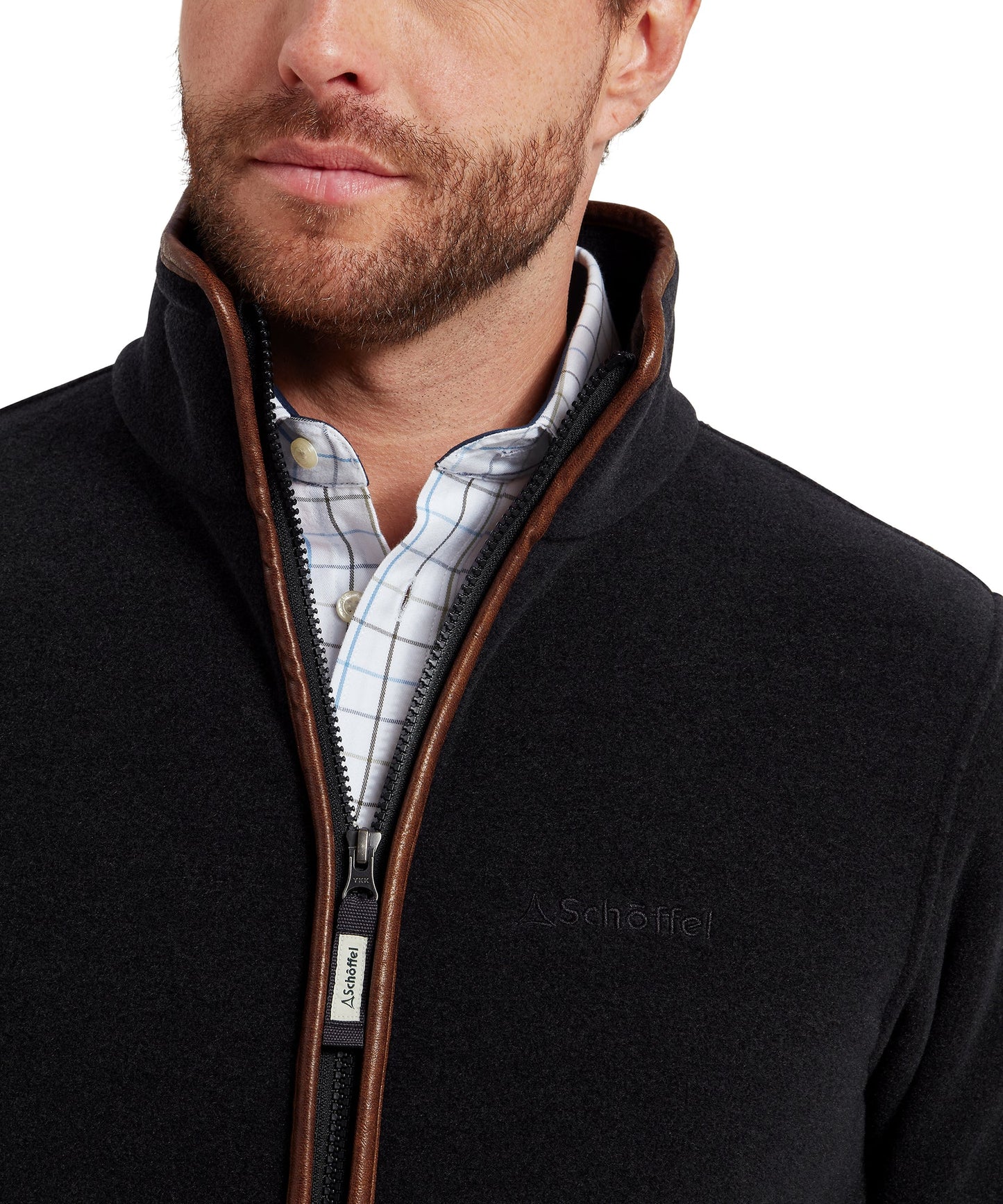Schoffel Mens Countrywear, the Cottesmore Fleece Jacket in Gunmetal