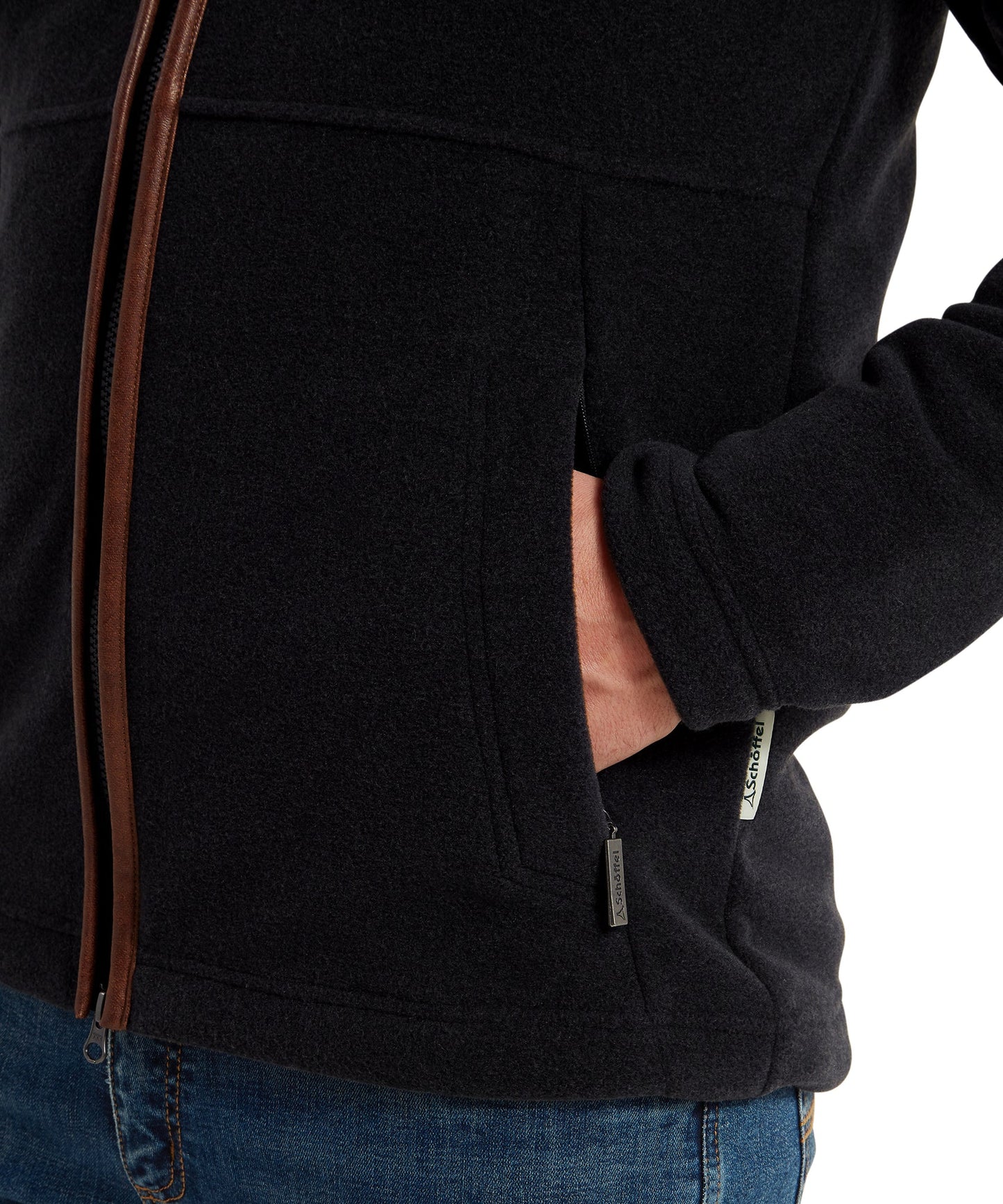Schoffel Mens Countrywear, the Cottesmore Fleece Jacket in Gunmetal