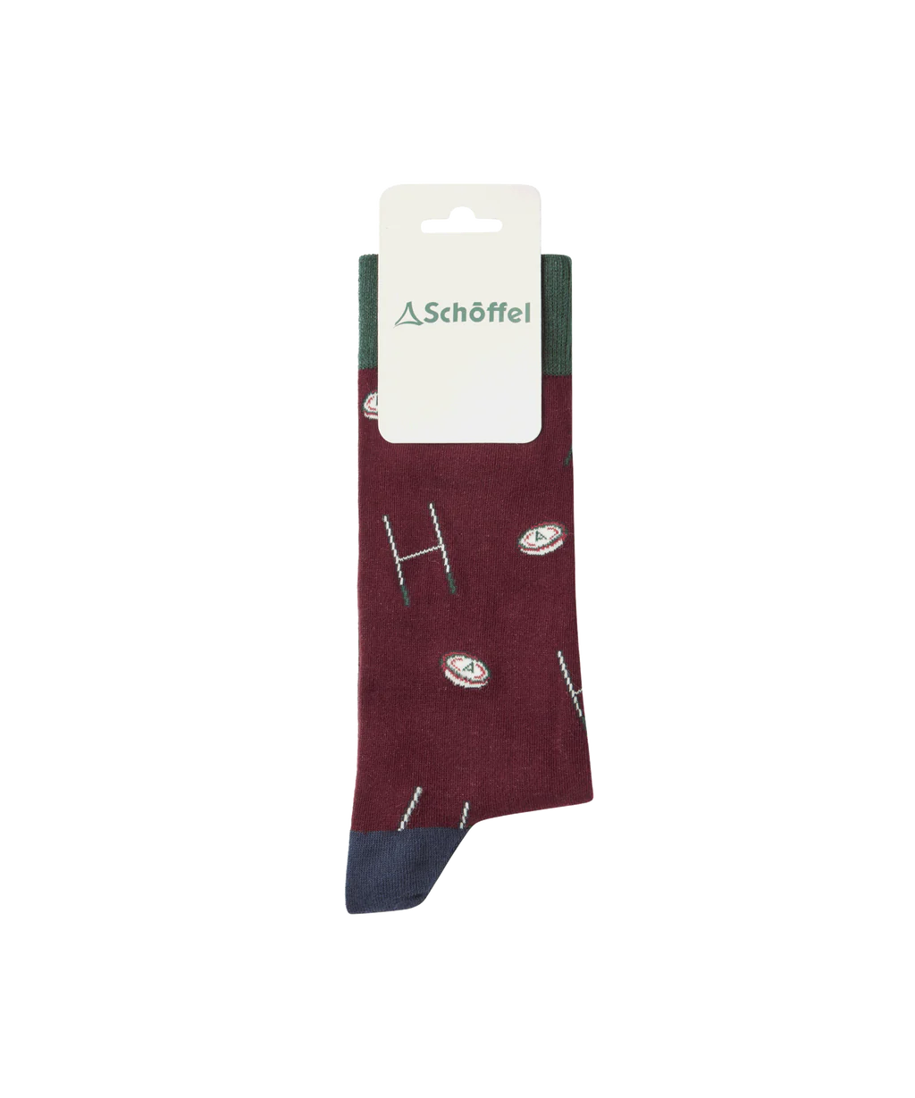 Schoffel, Men'S Single Cotton Sock - (Woodland Rugby)