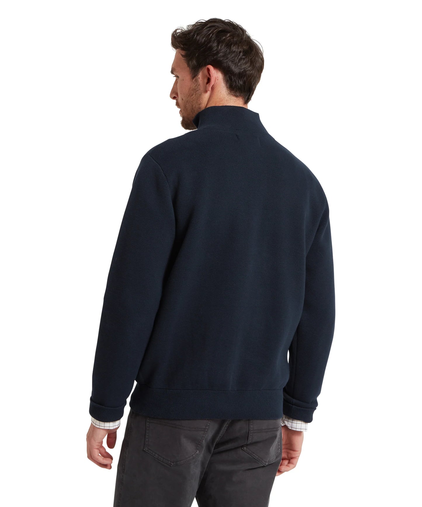 Schoffel Mens Countrywear, the Marlow 1/4 Zip Jumper in Navy