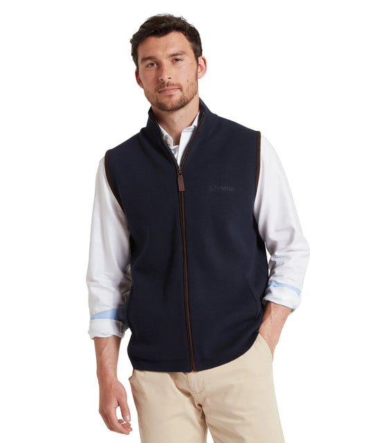 Schoffel Mens Countrywear, the Marlow Gilet in Navy