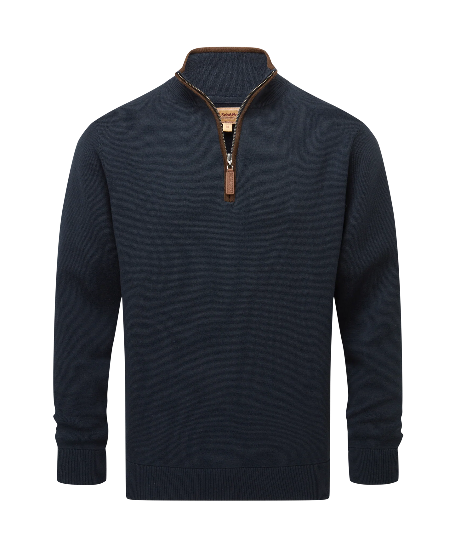 Schoffel Mens Countrywear, the Marlow 1/4 Zip Jumper in Navy