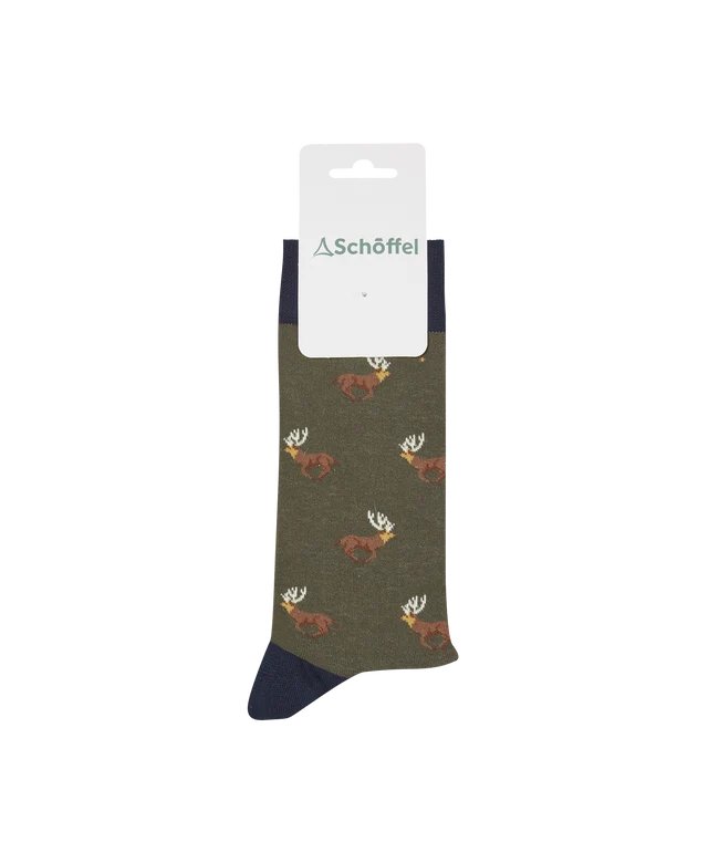 Schöffel, the Men'S Single Cotton Sock in Forest Stag