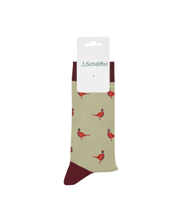 Schöffel, the Men'S Single Cotton Sock in Woodland Pheasant
