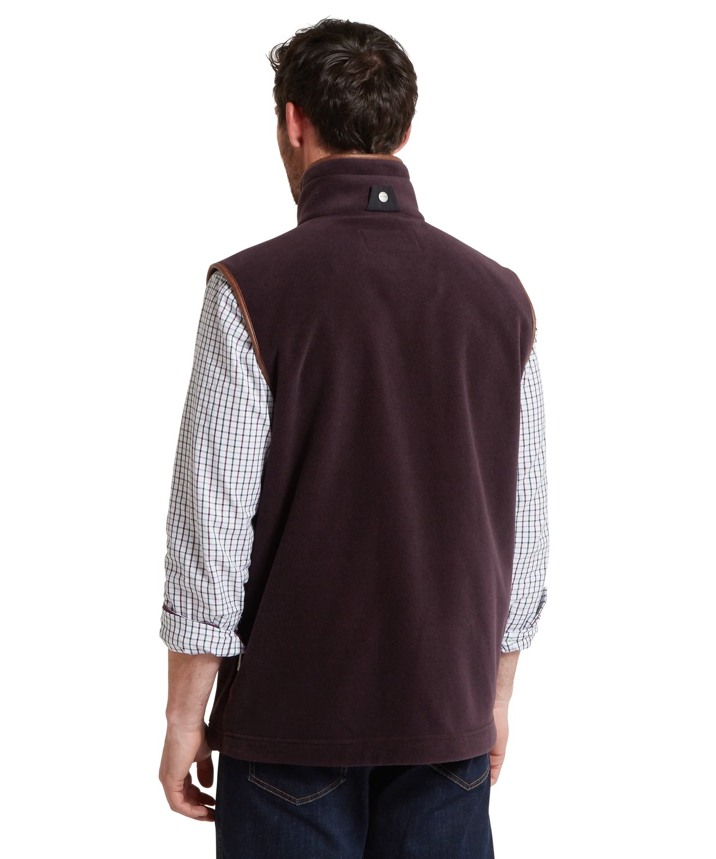 Schoffel Mens Countrywear, the Oakham Fleece Gilet in Port