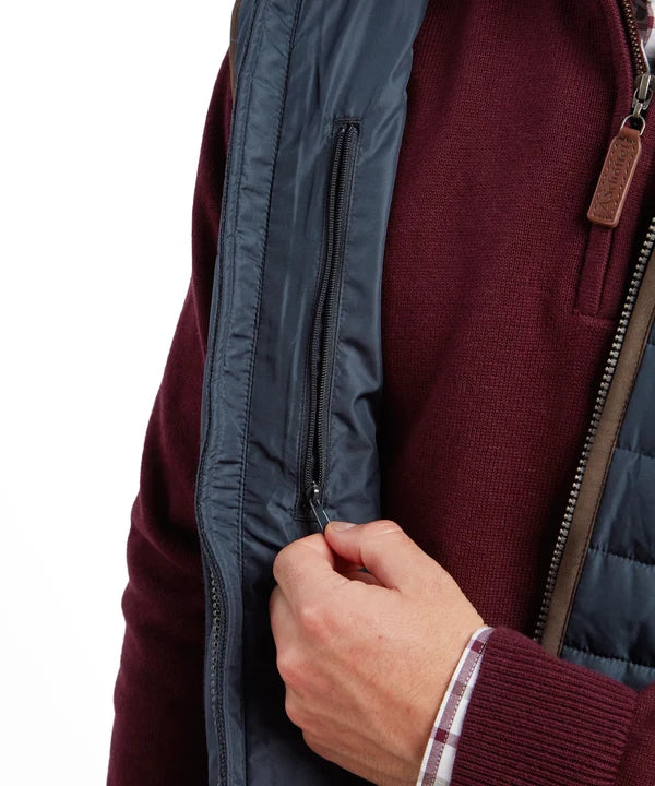 Schöffel, the Oakham Hybrid Gilet in Petrol Blue