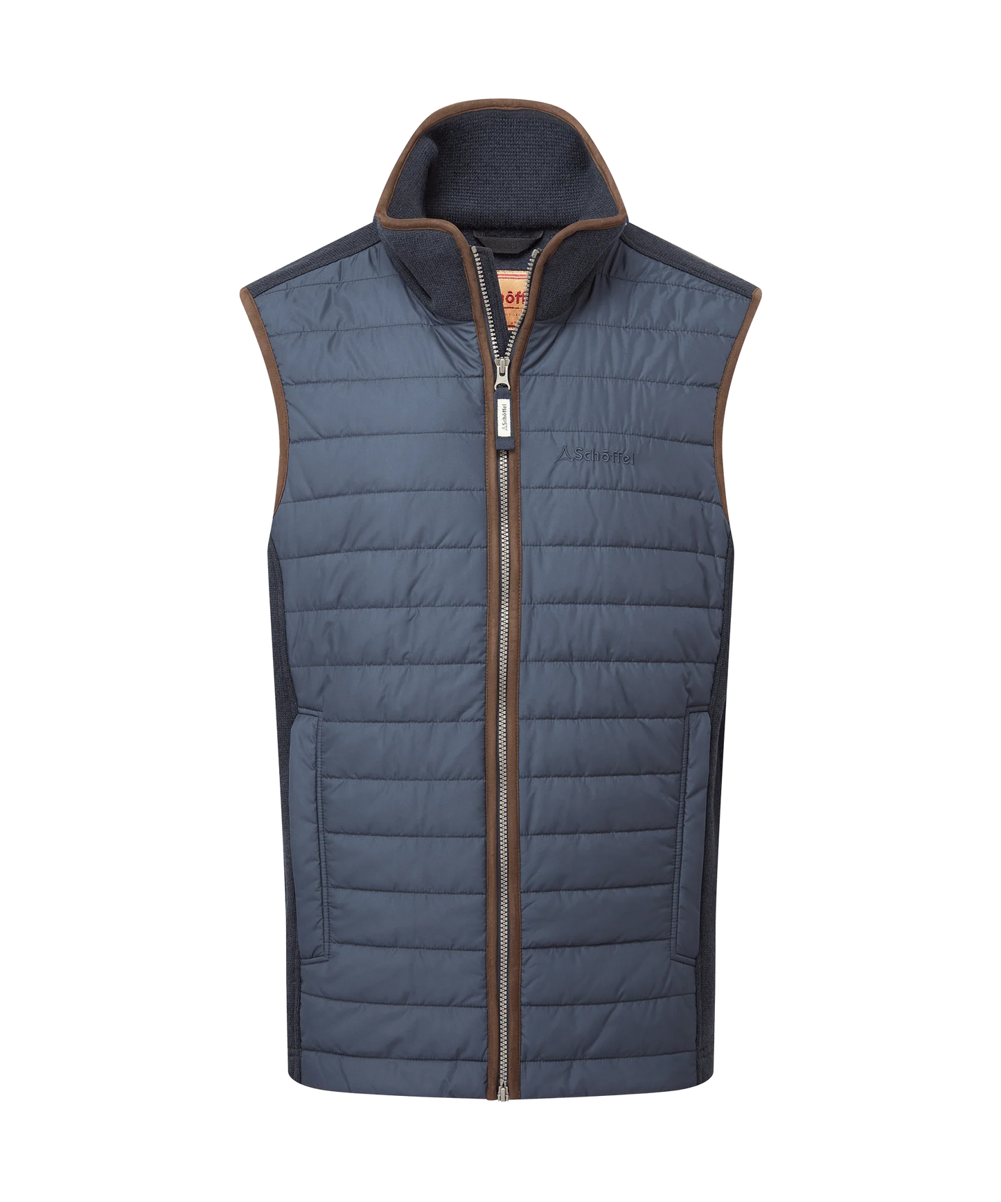 Schoffel Mens Countrywear, the Oakham Hybrid Gilet in Petrol Blue
