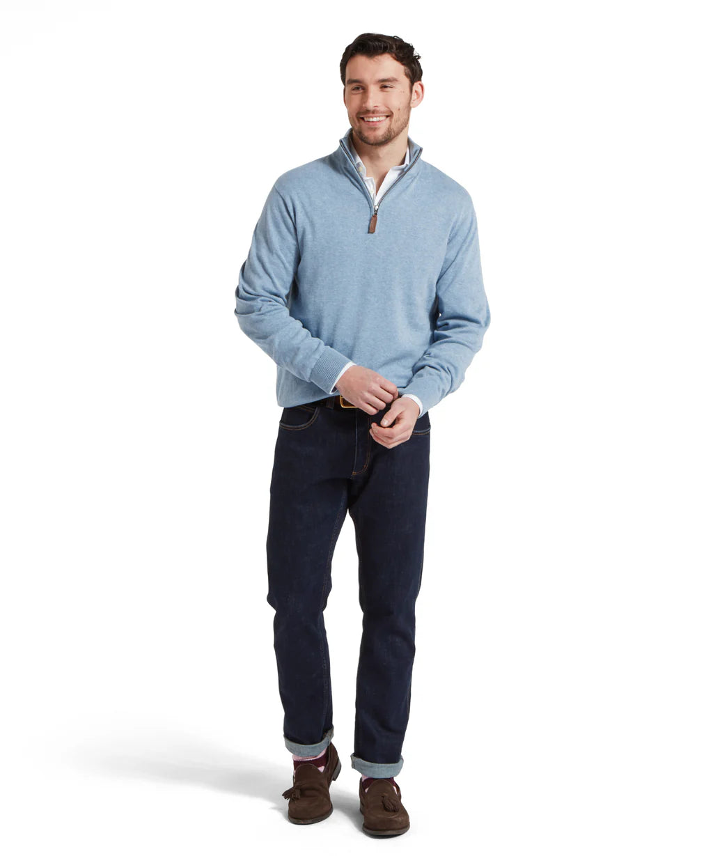Schoffel Mens, The Porthmeor Pima Cotton 1/4 Zip Jumper