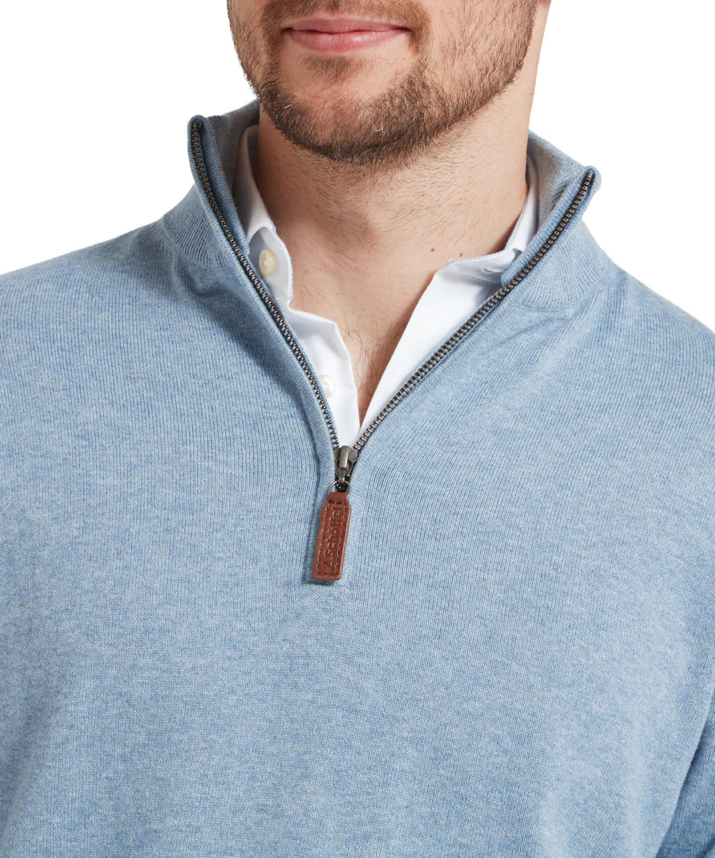 Schoffel Mens, The Porthmeor Pima Cotton 1/4 Zip Jumper
