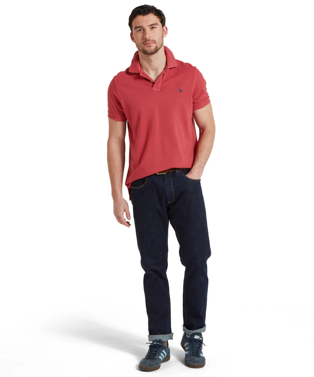Schoffel Mens, The St Ives Garment Dyed Polo Shirt
