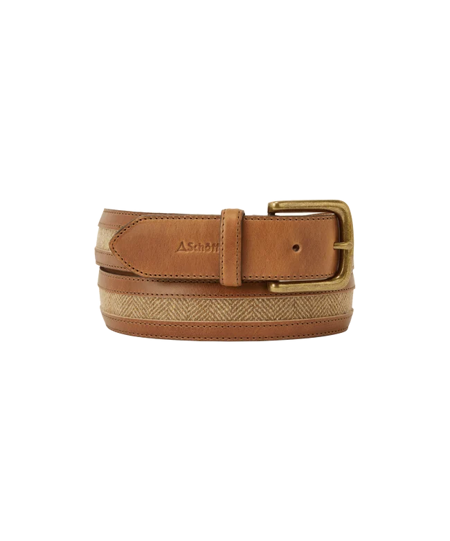 Schöffel Ladies Countrywear, the Hartington Belt in Houndstooth Tweed