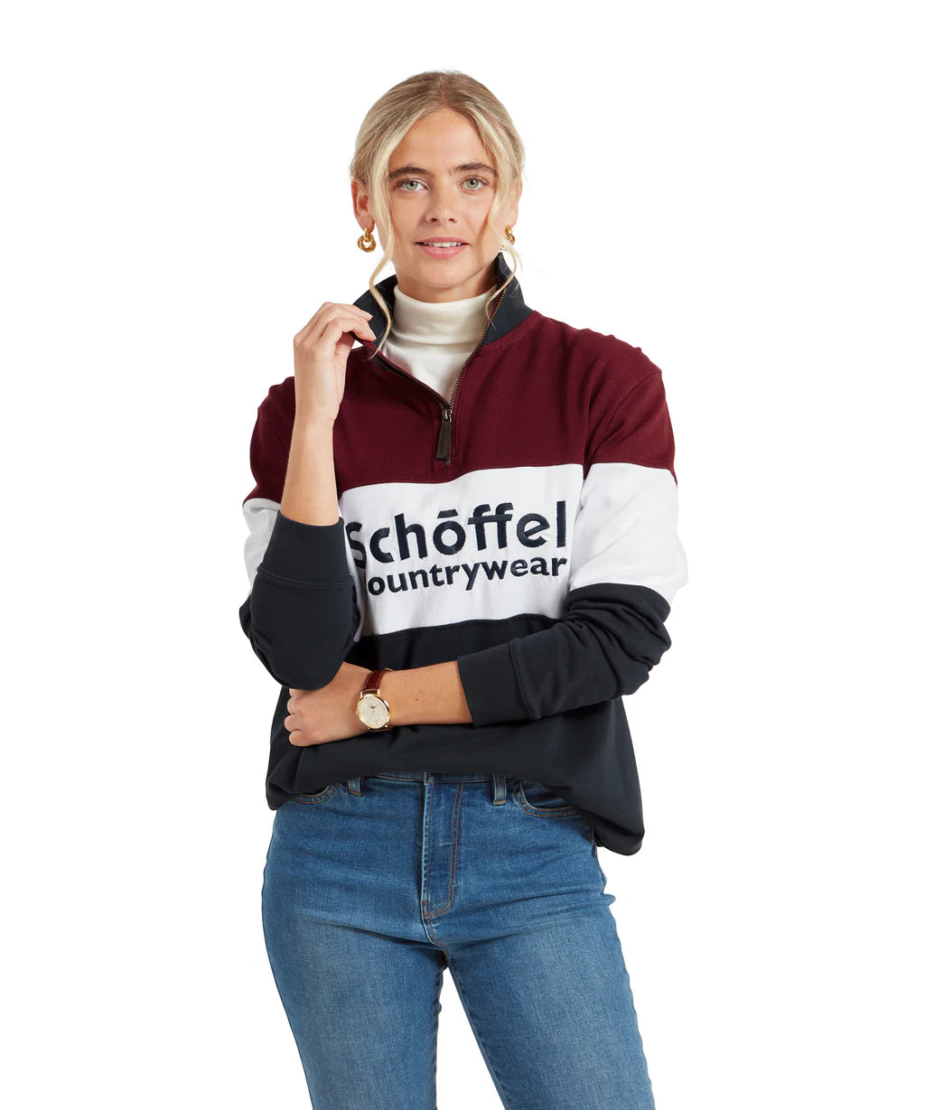 Schoffel, Exeter Heritage 1/4 Zip - (Bordeaux)