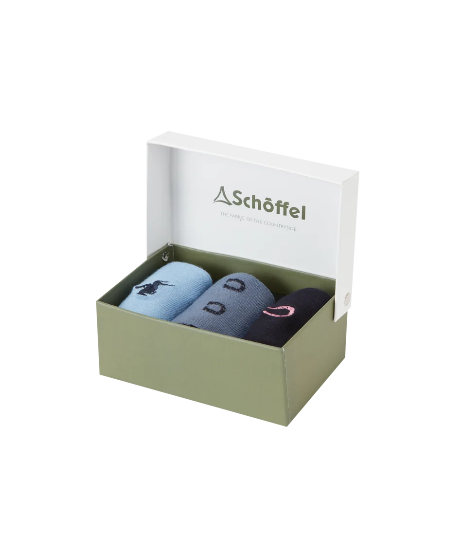 Schöffel Accessories , the Women'S Bamboo Sock (Box Of 3) (Equestrian Mix)