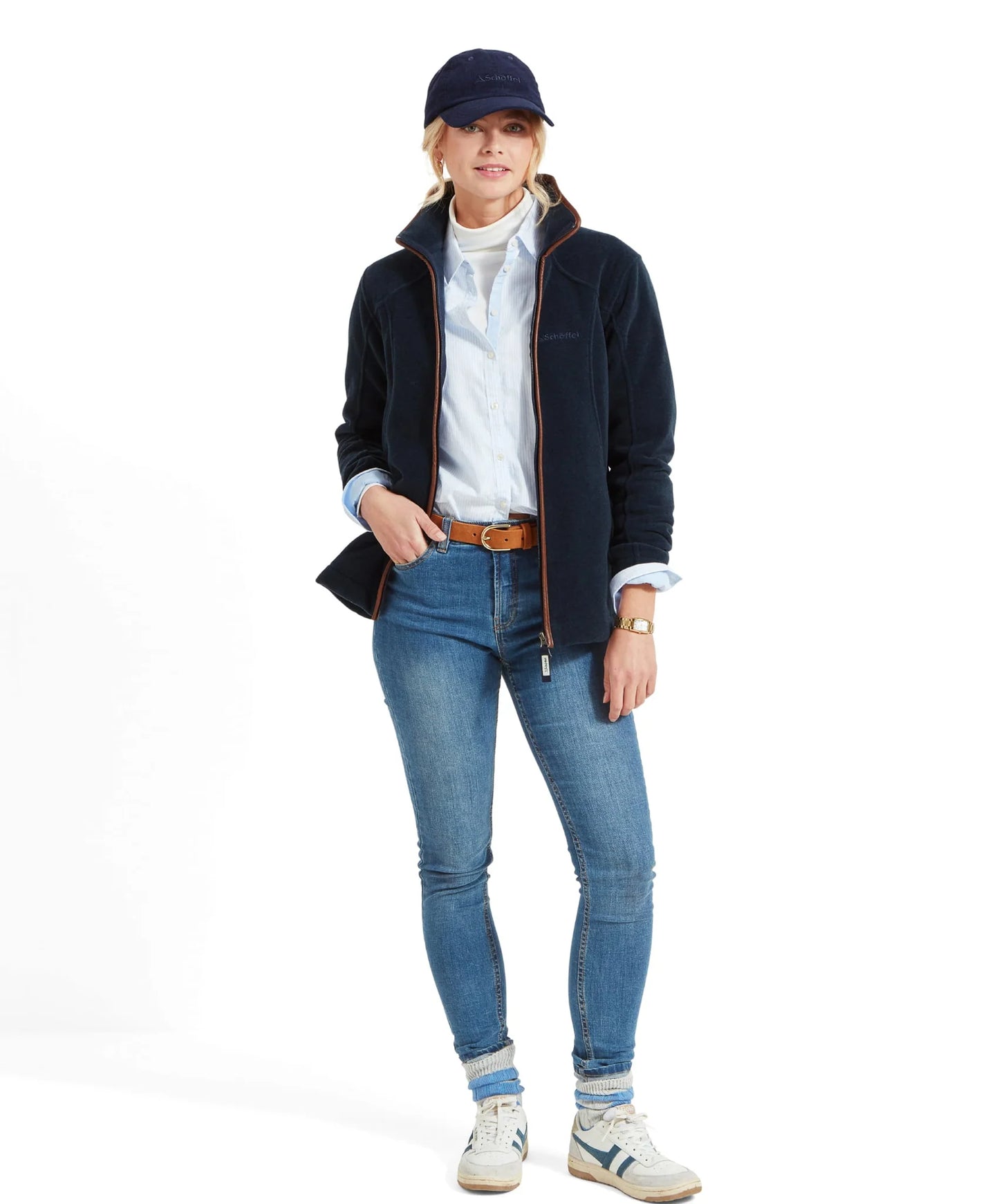 Schoffel Ladies Countrywear, the Burley Ii Fleece in Navy