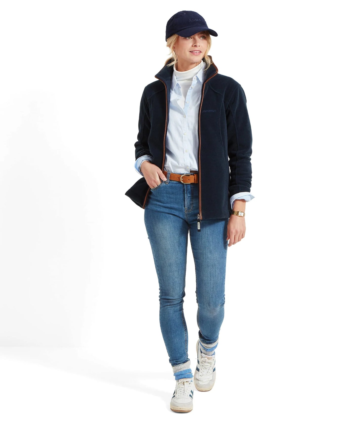 Schoffel Ladies Countrywear, the Burley Ii Fleece in Navy