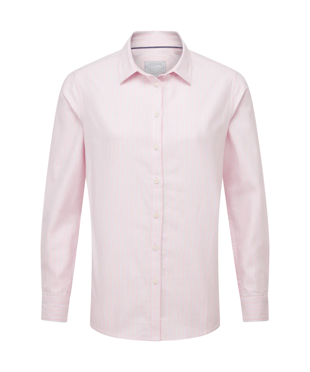 Schoffel, Cley Soft Oxford Shirt - (Pink/Blue Stripe)