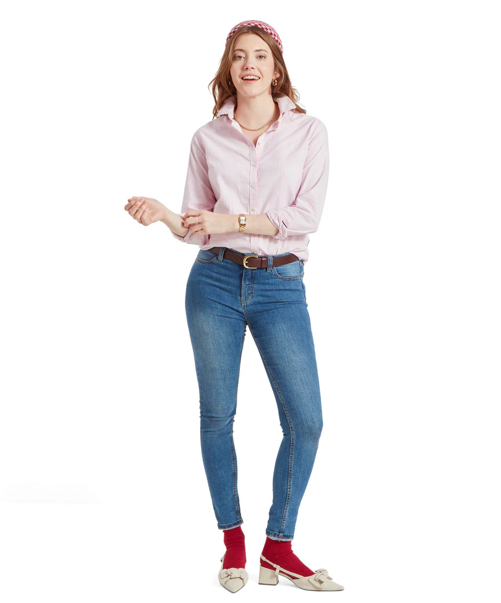 Schoffel, Cley Soft Oxford Shirt - (Pink/Blue Stripe)