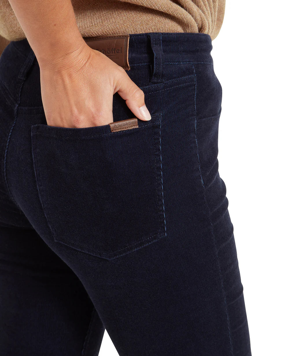 Schoffel, Clover Cord Jean - (Navy)