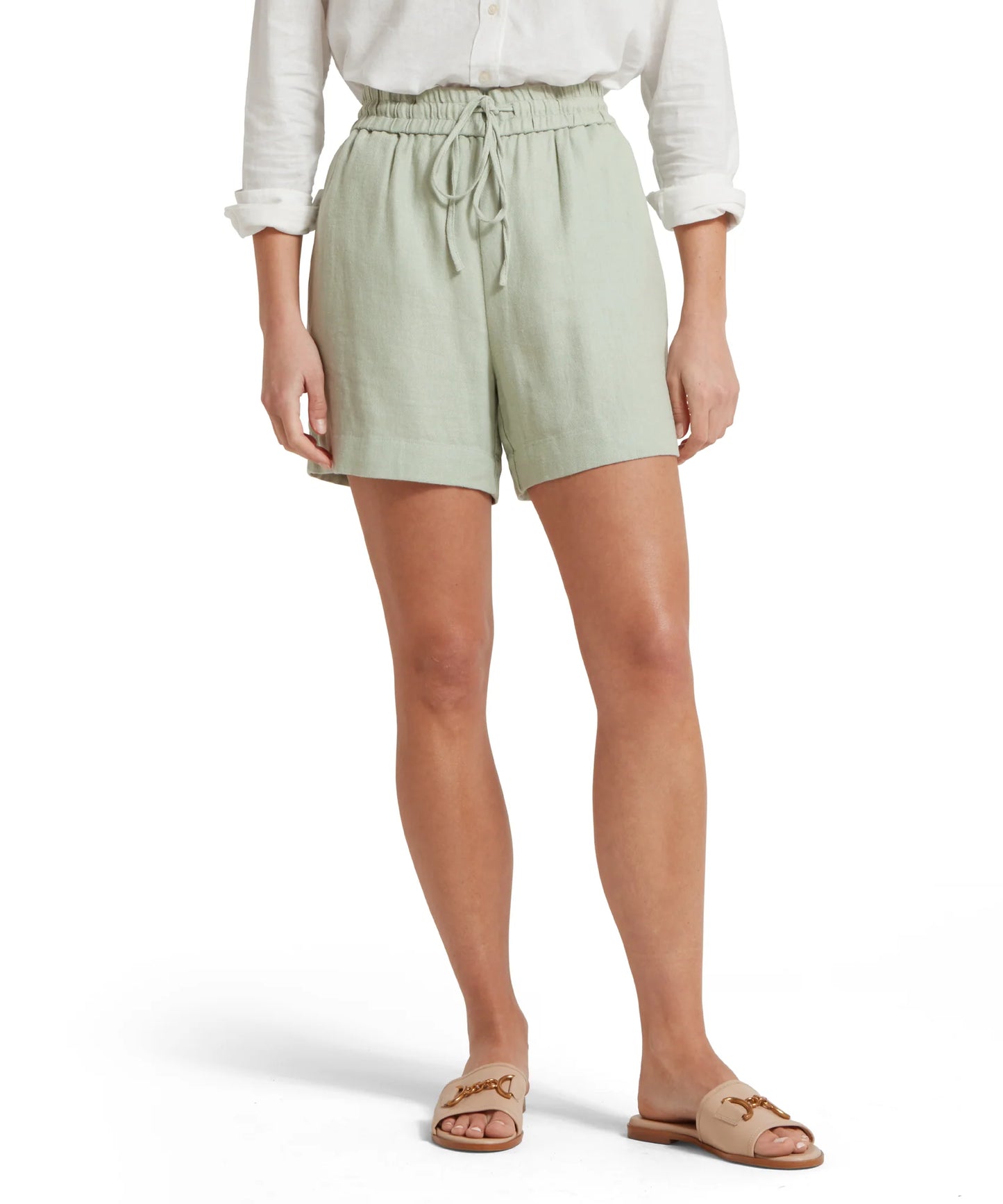 Schoffel Ladies, the Daphne Shorts in Aqua Grey