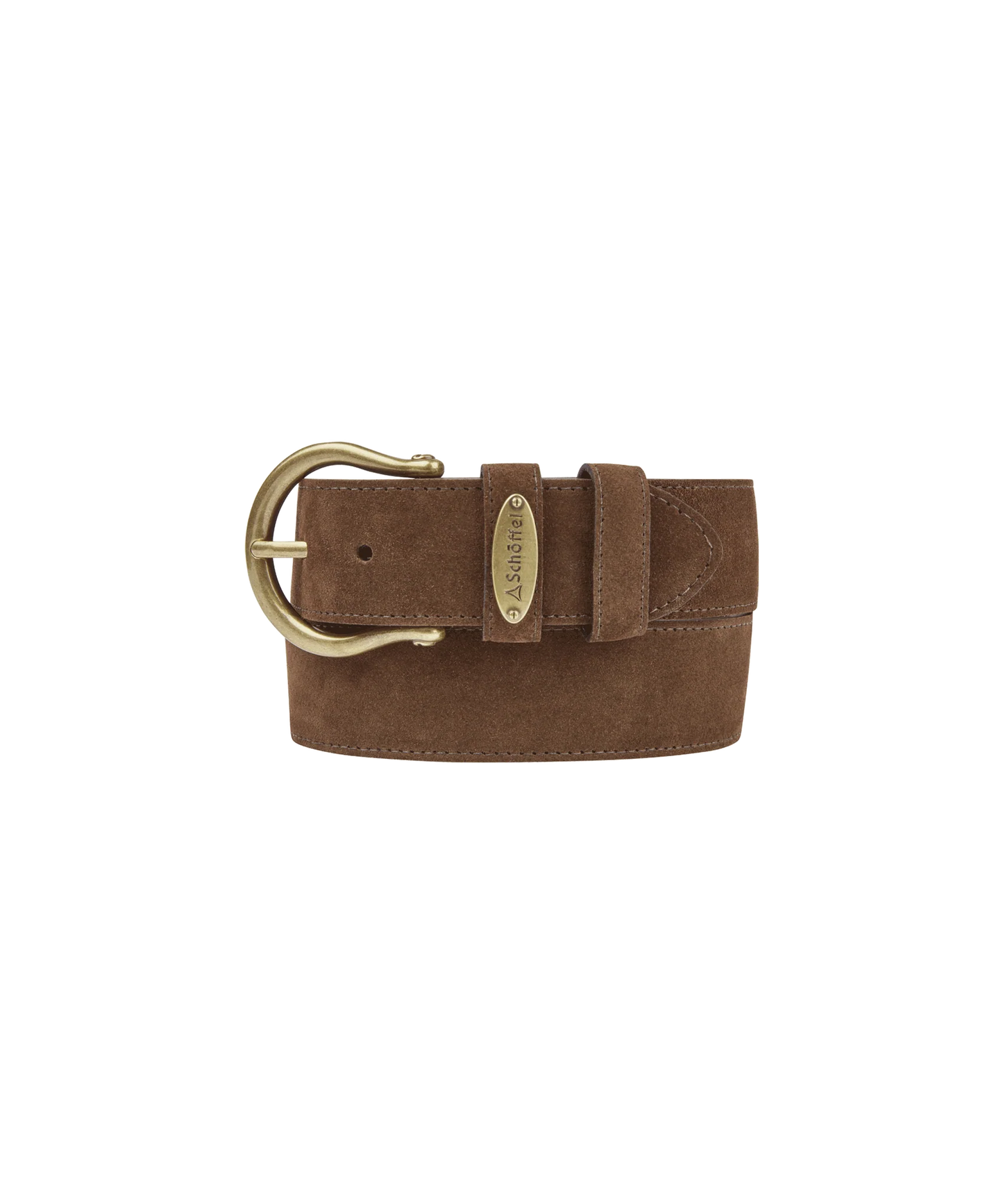 Schoffel Ladies, the Dovedale Suede Belt in Chocolate Suede
