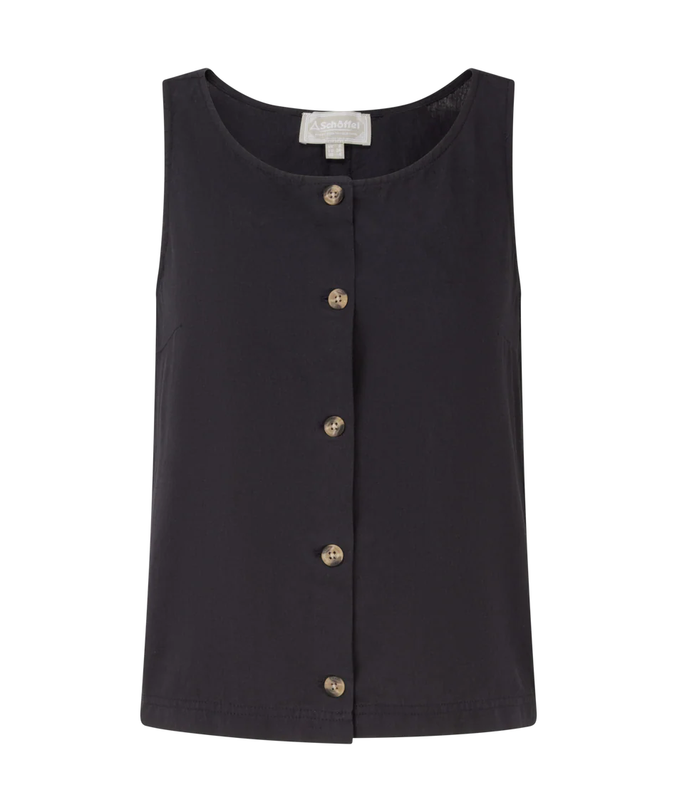 Schoffel Shirts , the Elsworth Linen Top (Navy)