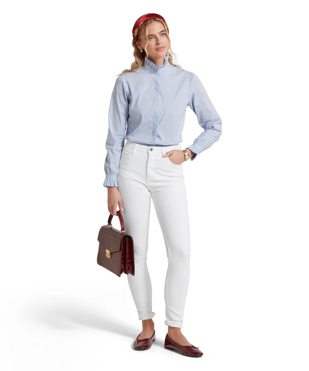 Schoffel Ladies, the Fakenham Shirt in Pale Blue
