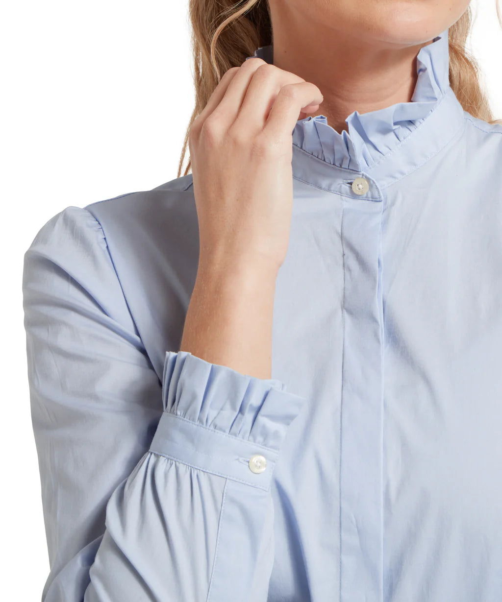 Schoffel Ladies, the Fakenham Shirt in Pale Blue