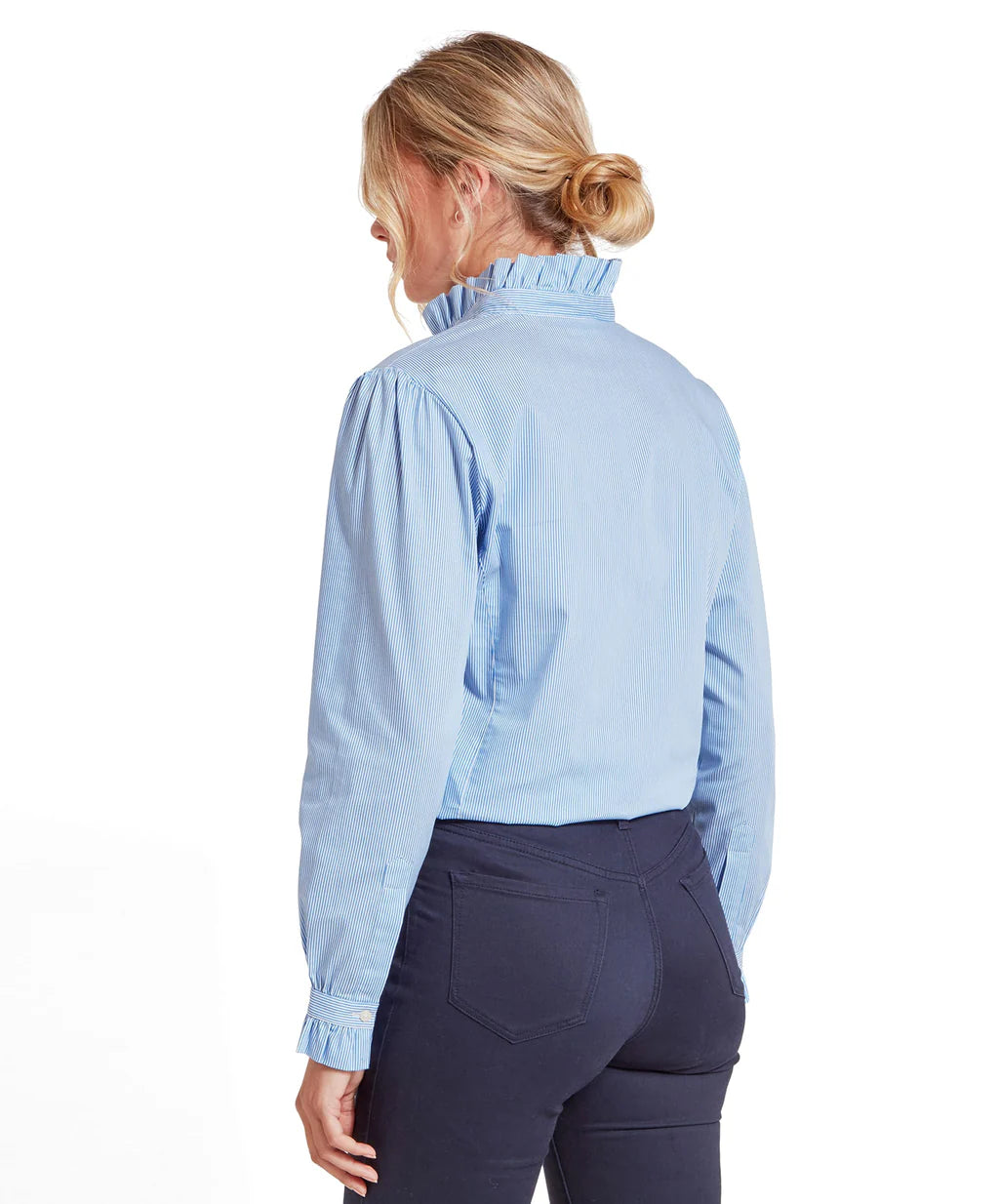 Schoffel Ladies, the Fakenham Shirt in Light Blue Stripe