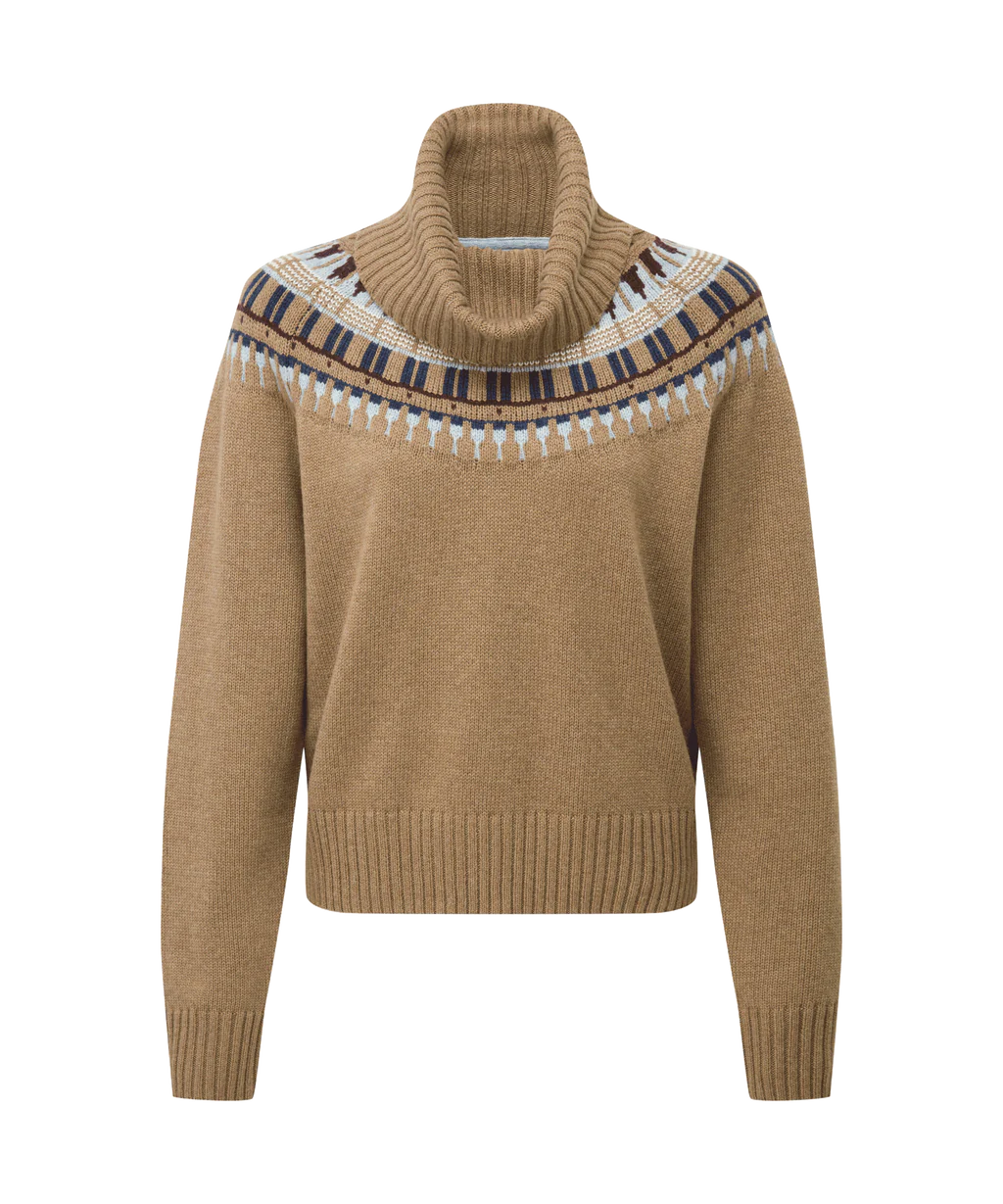 Schoffel, Filey Fairisle Roll Neck Jumper - (Warm Sand)