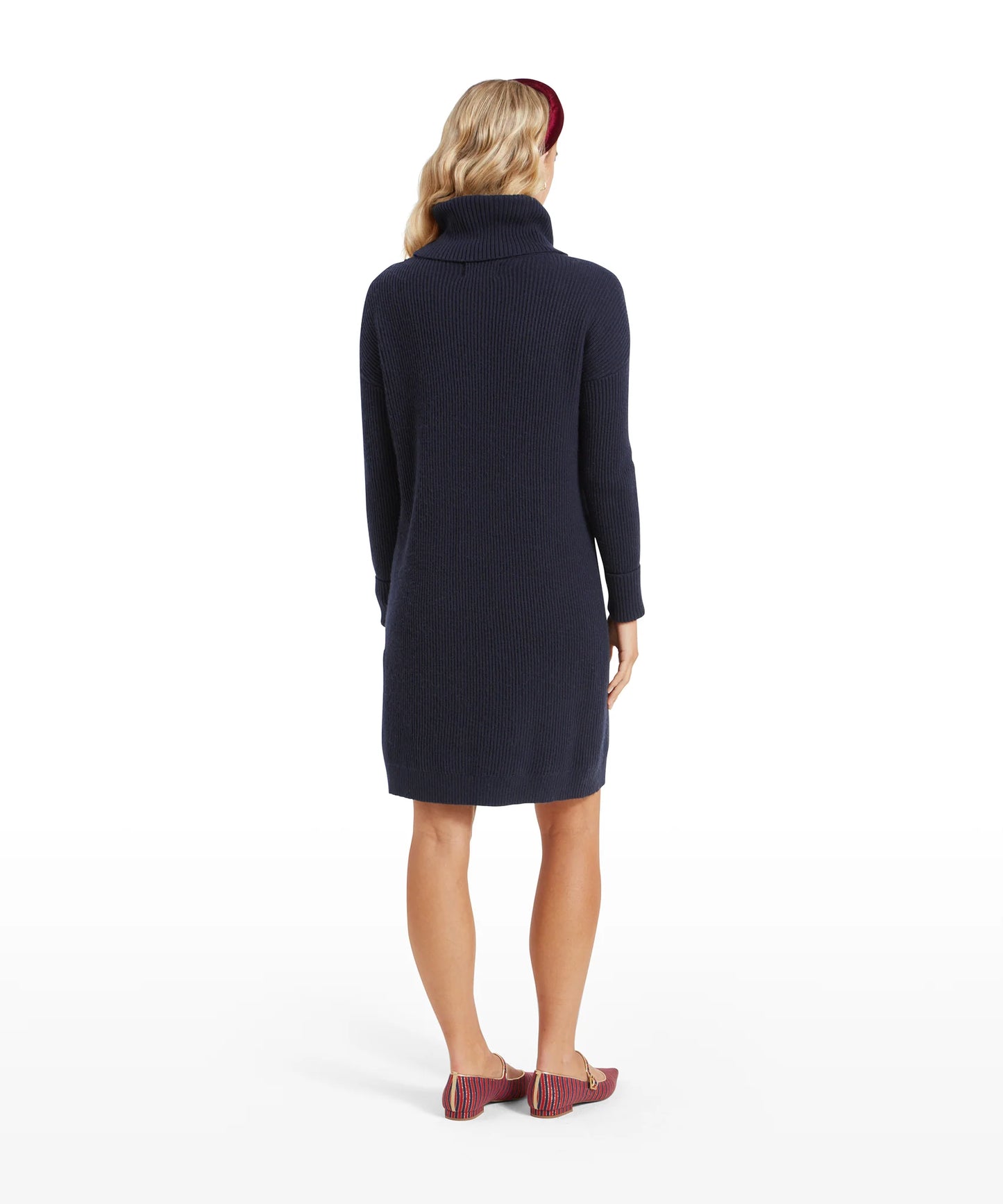 Schoffel Ladies Countrywear, the Filey Roll Neck Dress in Navy