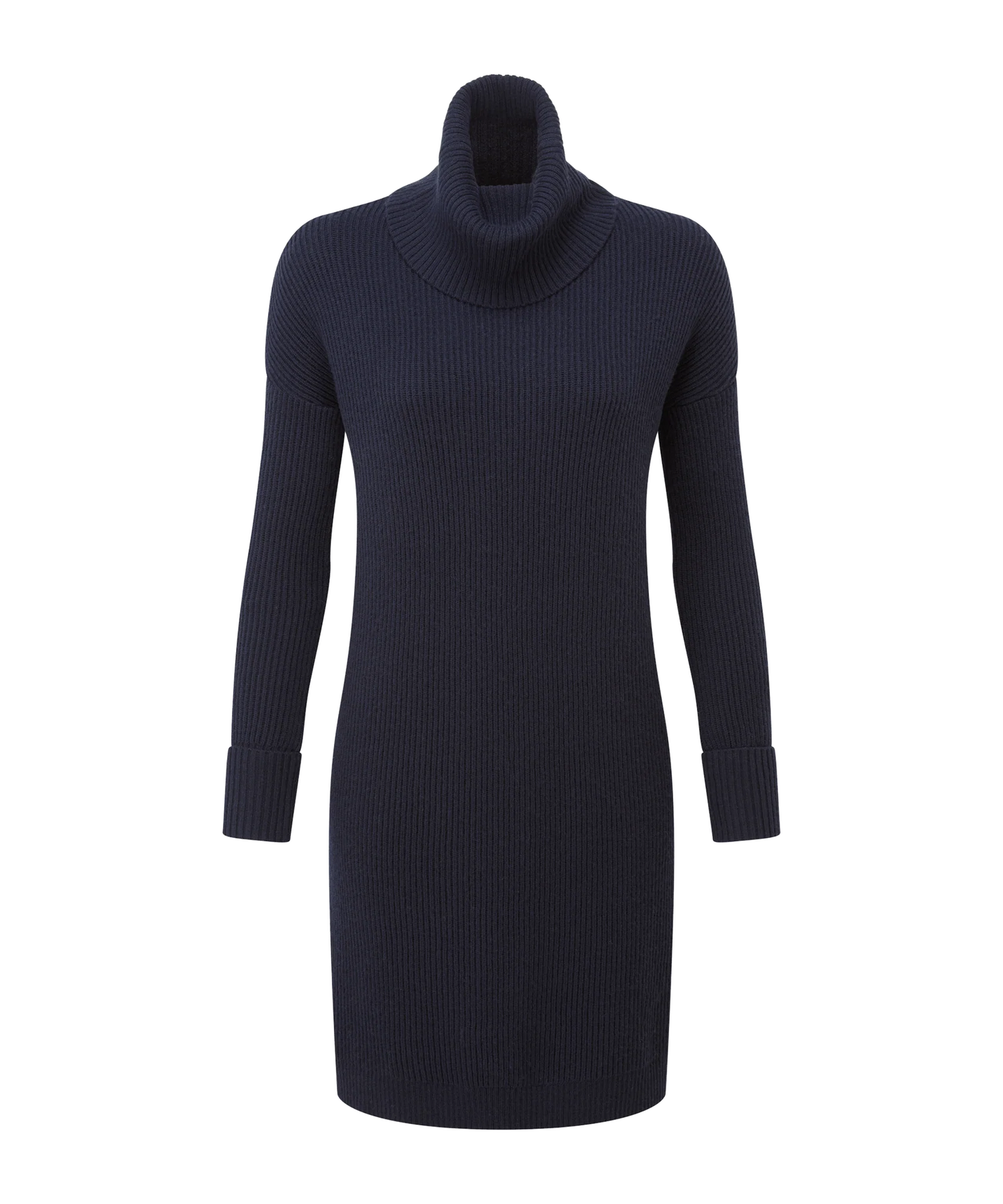 Schoffel Ladies Countrywear, the Filey Roll Neck Dress in Navy