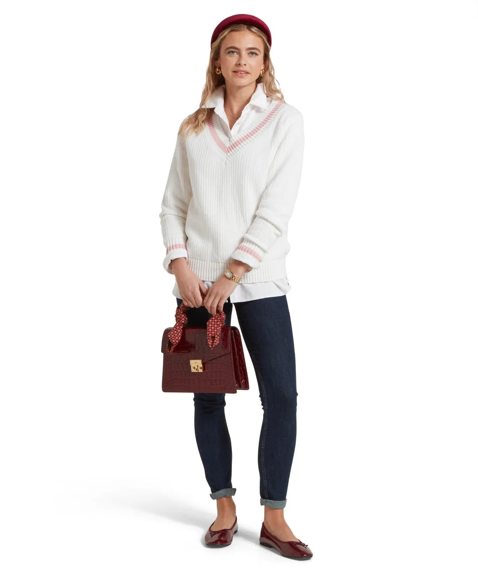 Schöffel Ladies, the Hambledon Jumper in Soft White/Blush