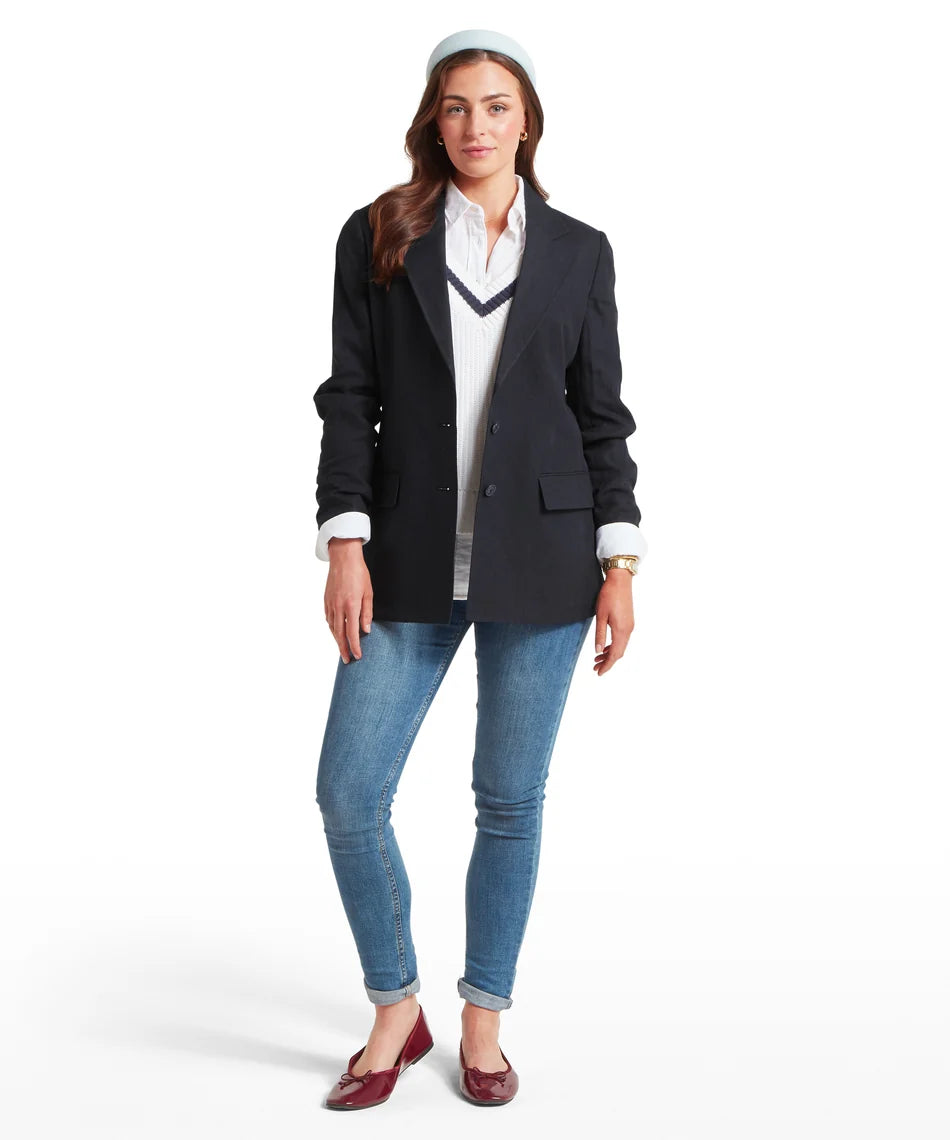 Schöffel Jackets & Coats , the Henley Linen Blazer (Navy)