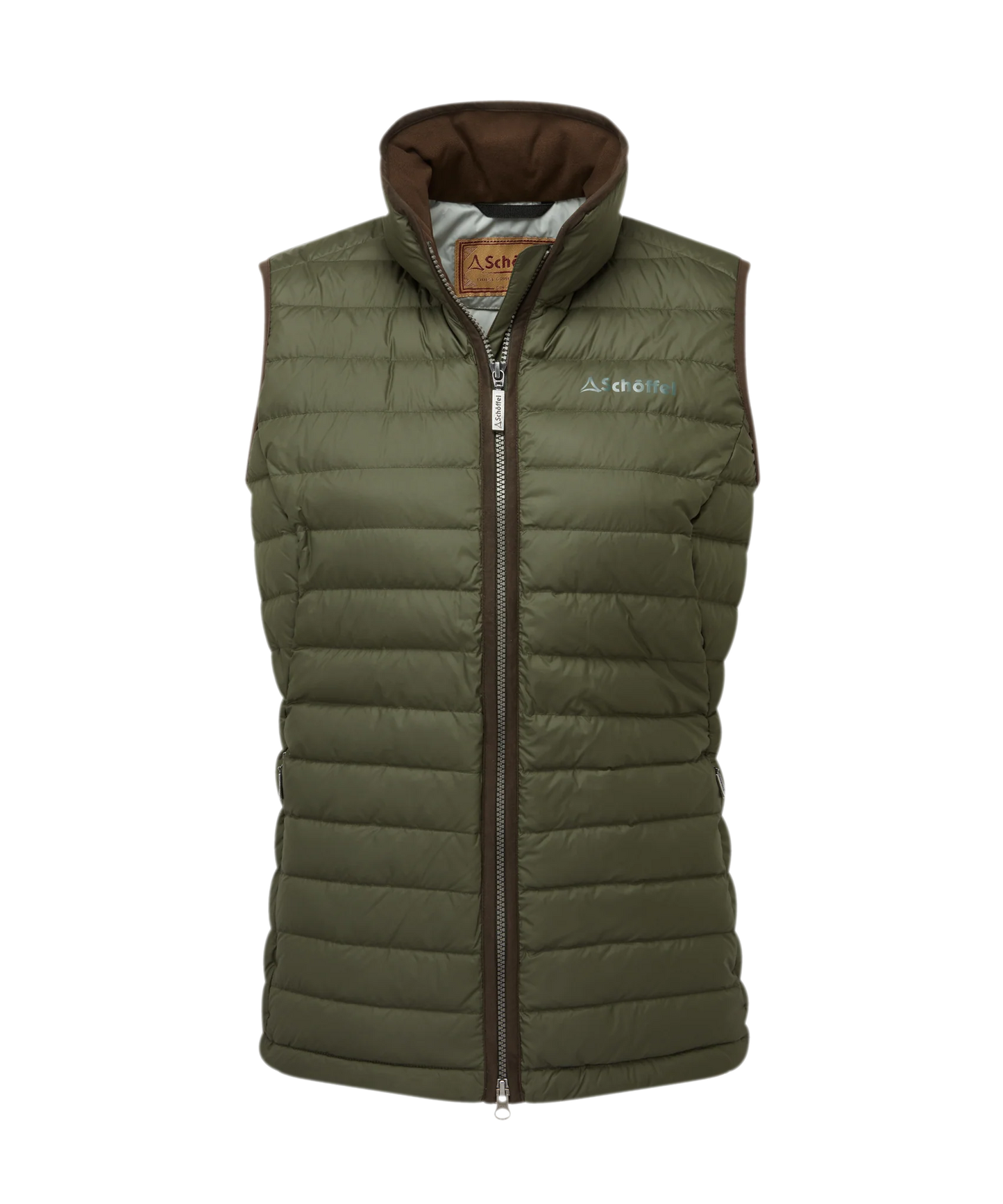 Schoffel Ladies Countrywear, the Launde Down Gilet in Woodland
