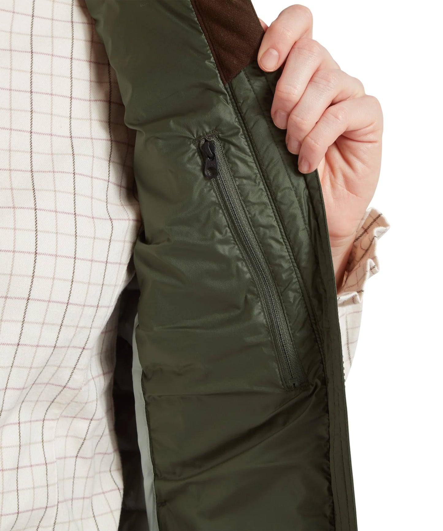 Schoffel Ladies Countrywear, the Launde Down Gilet in Woodland