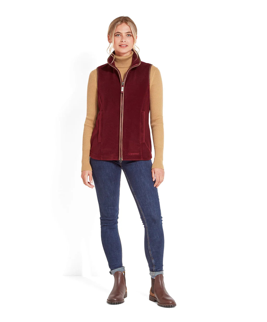 Schoffel, Lyndon II Fleece Gilet - (Claret)