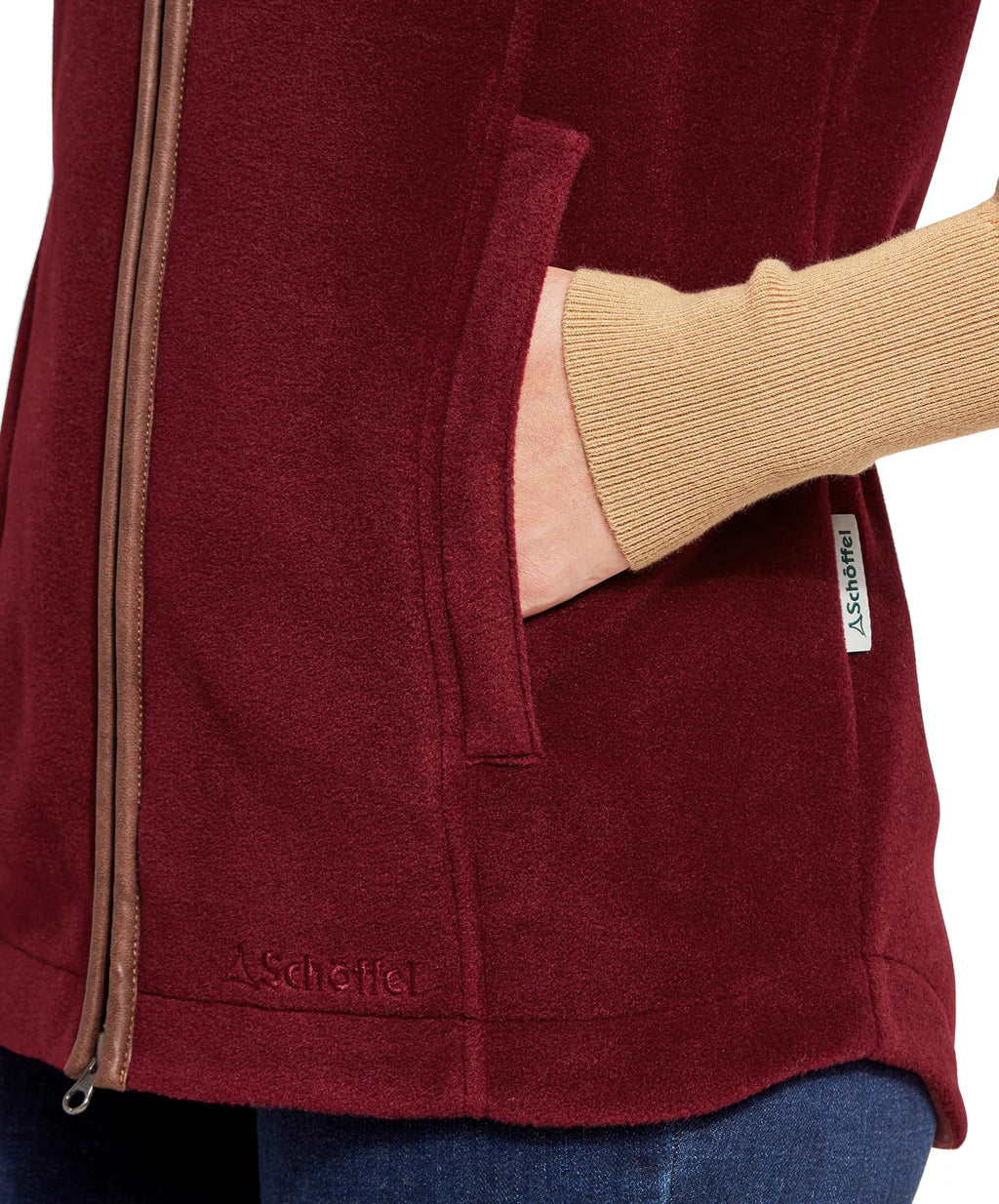 Schoffel, Lyndon II Fleece Gilet - (Claret)
