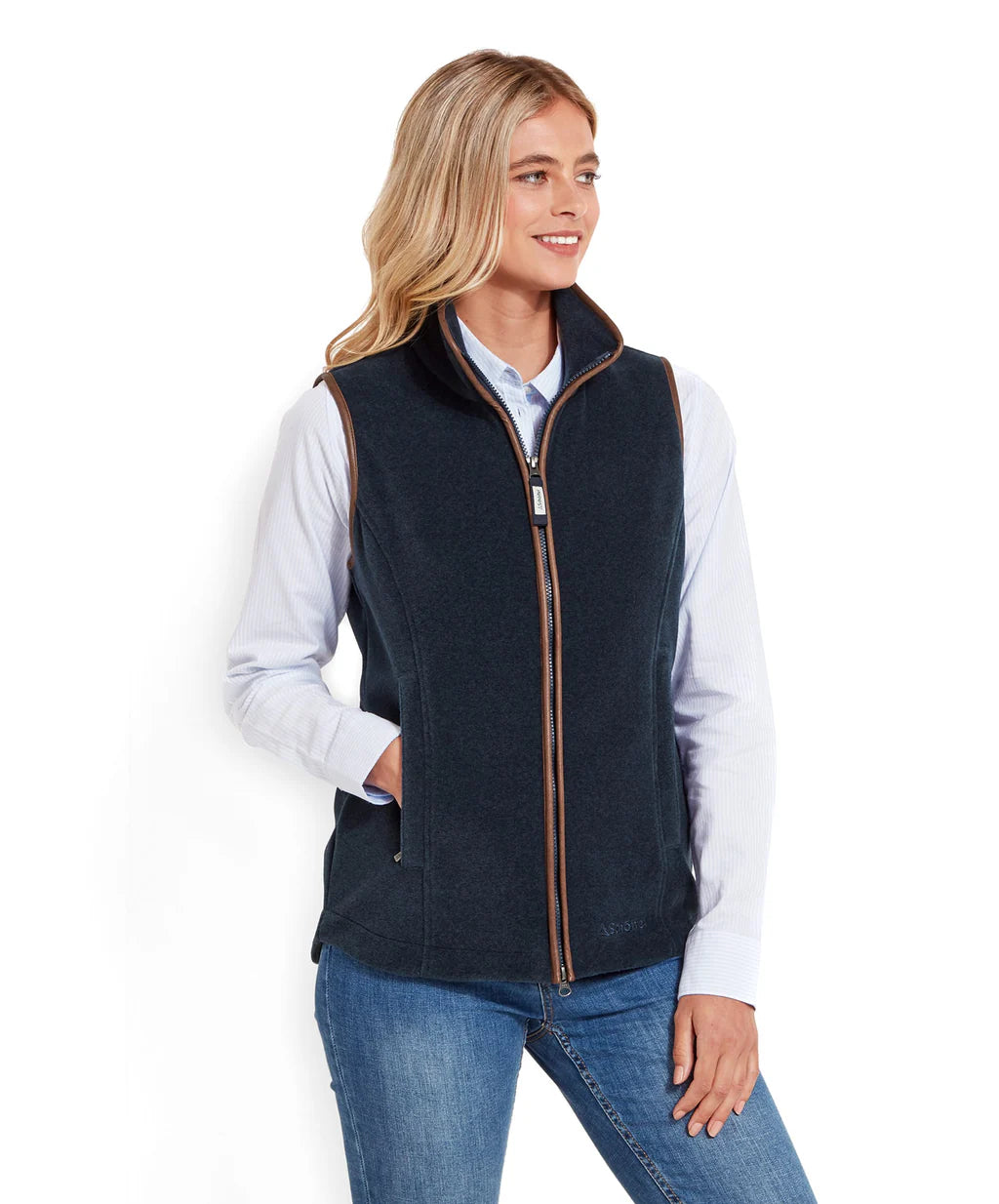 Schoffel Ladies, the Lyndon II Fleece in Petrol Blue