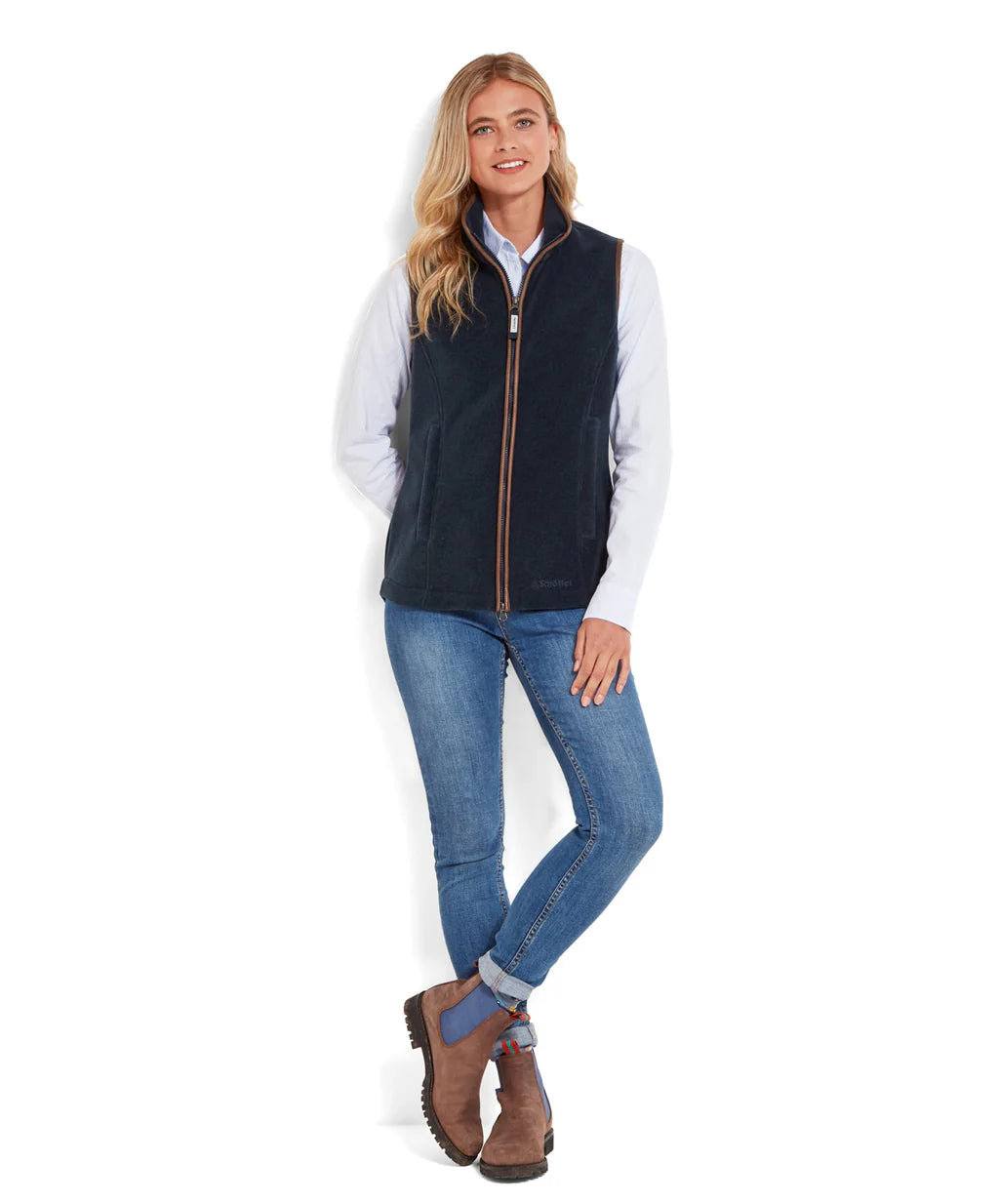 Schoffel Ladies, the Lyndon II Fleece in Petrol Blue
