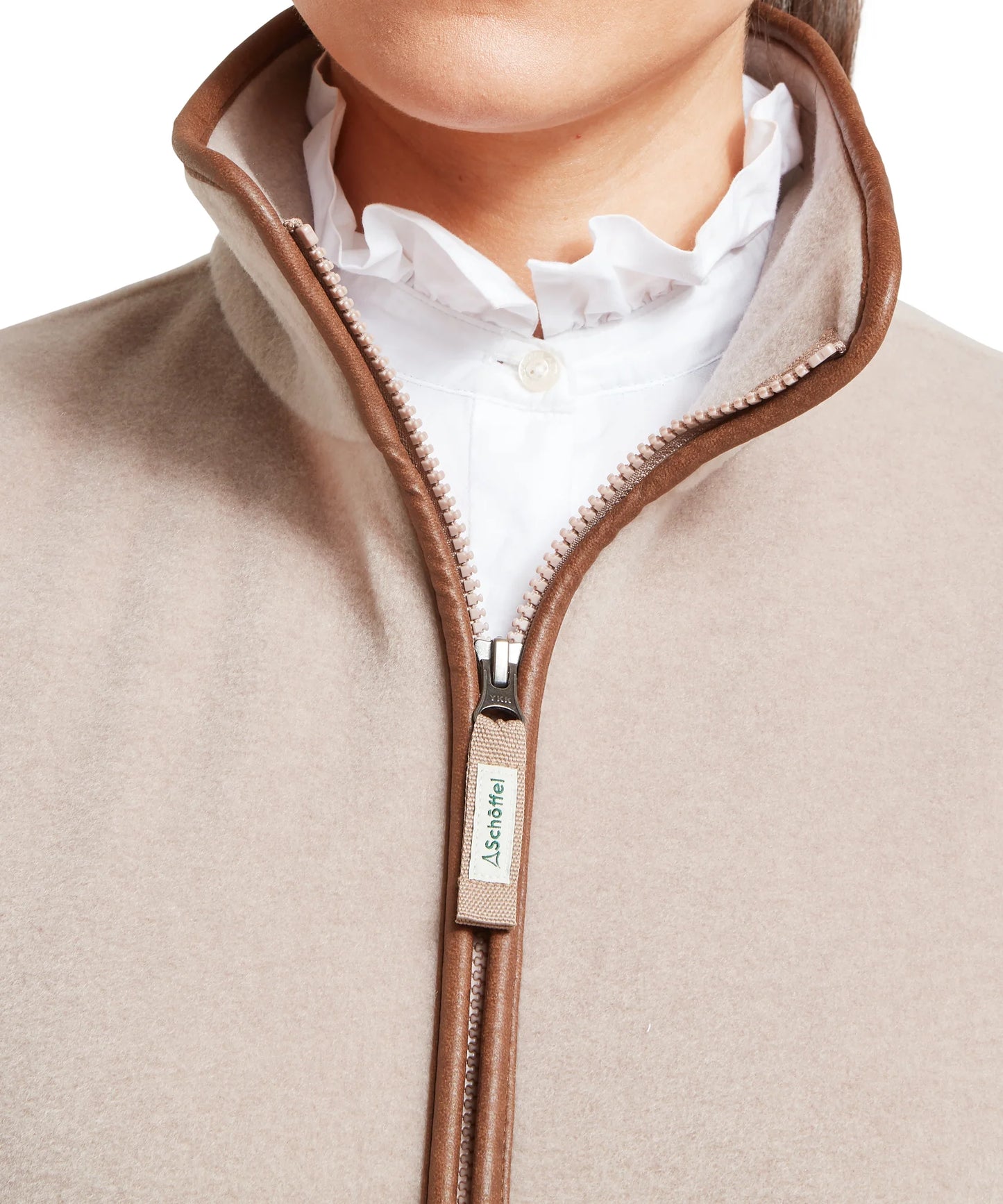 Schoffel Ladies Countrywear, the Lyndon Ii Fleece Gilet in Mushroom