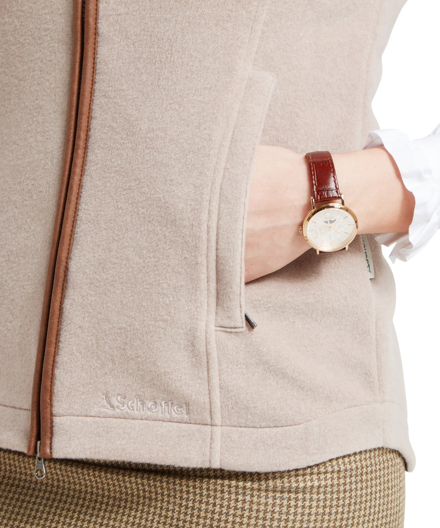Schoffel Ladies Countrywear, the Lyndon Ii Fleece Gilet in Mushroom