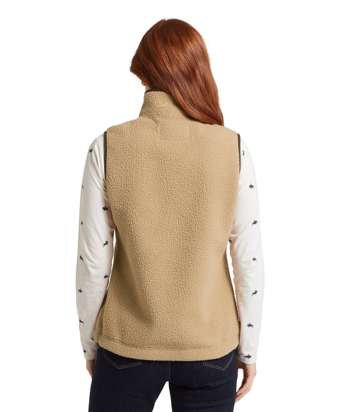 Schoffel Ladies Countrywear, the Lyndon Retro Fleece Gilet in Tan